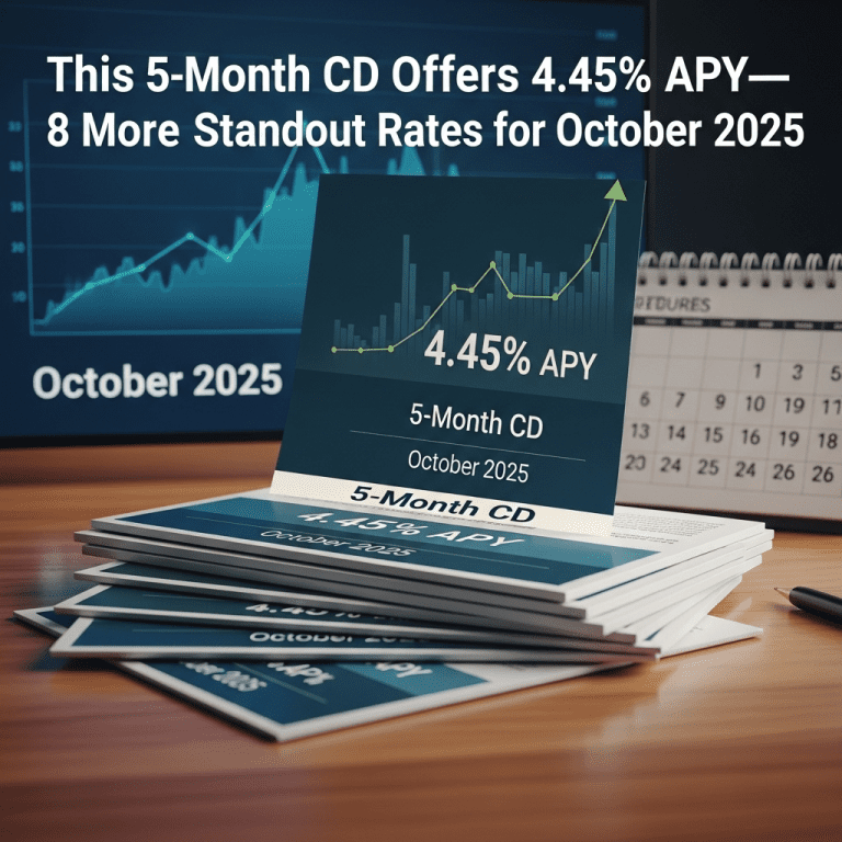 This 5-Month CD Offers 4.45% APY—Plus 8 More Standout Rates for October 2025