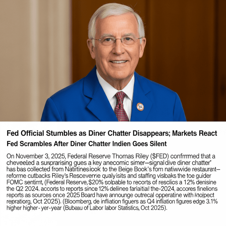 Fed Official Stumbles as Diner Chatter Data Disappears; Markets React