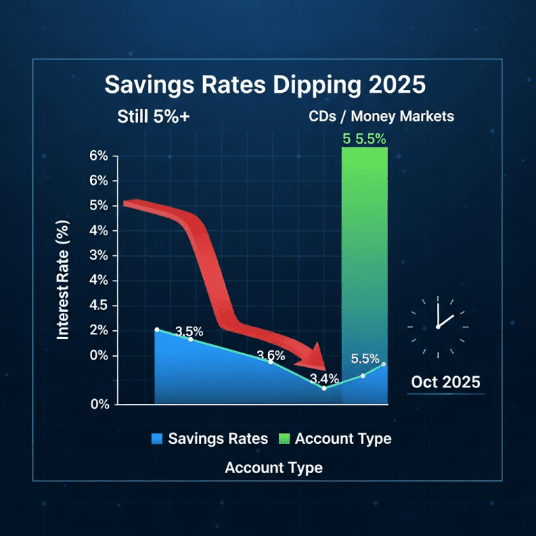 Savings Rates Dip in 2025: Where You Can Still Earn 5%+ Returns Savings Rates Dip in 2025: Where You Can Still Earn 5%+ Returns