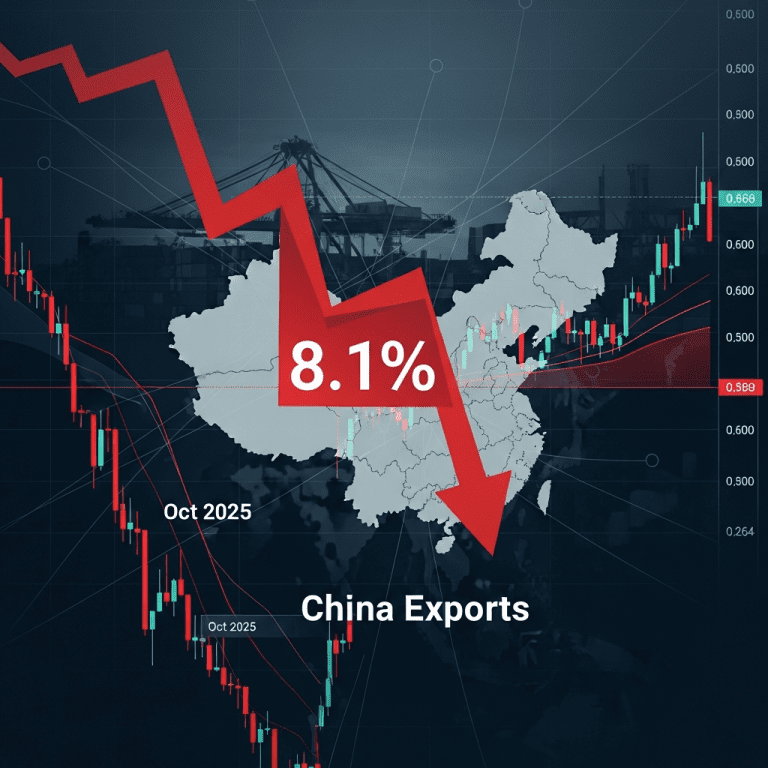 China Exports Drop 8.1% in October, AUD/USD Slips Below 0.64: Key Risks China Exports Drop 8.1% in October, AUD/USD Slips Below 0.64: Key Risks