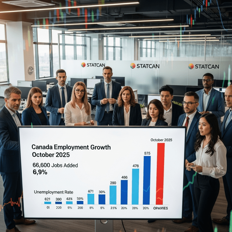 Canada Employment Surges by 66,600: Jobless Rate Falls to 6.9% in October 2025 Canada Employment Surges by 66,600: Jobless Rate Falls to 6.9% in October 2025