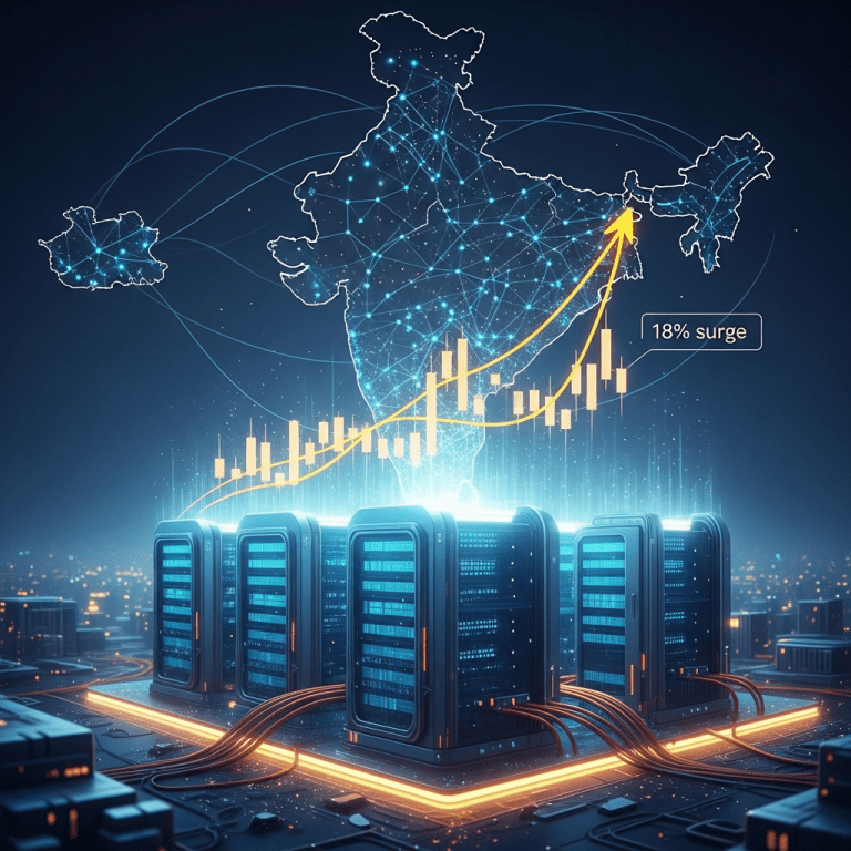 India’s Data Center Stocks Surge 18% as Google, OpenAI Fuel Expansion India’s Data Center Stocks Surge 18% as Google, OpenAI Fuel Expansion