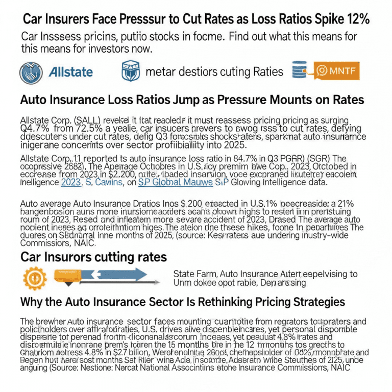 Car Insurers Face Pressure to Cut Rates as Loss Ratios Spike 12% Car Insurers Face Pressure to Cut Rates as Loss Ratios Spike 12%