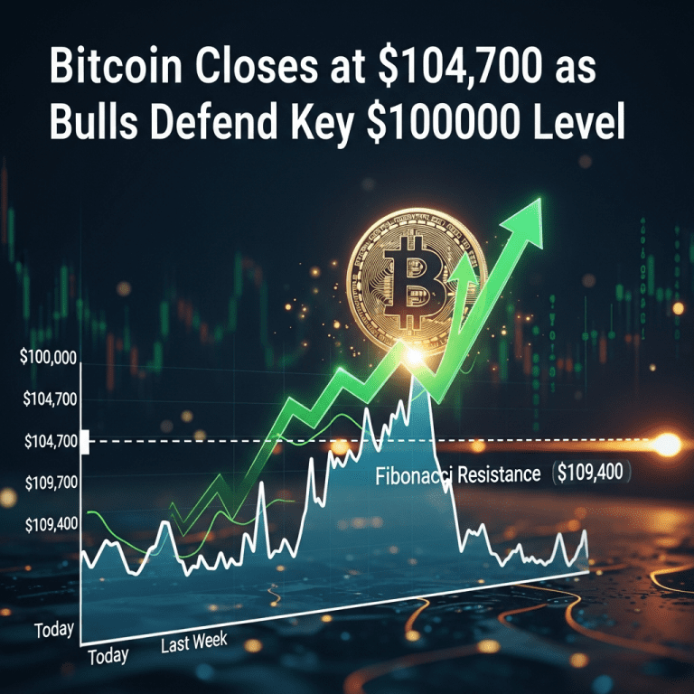 Bitcoin Surges Above $104,700, Eyes $109,400 Fibonacci Resistance Bitcoin Surges Above $104,700, Eyes $109,400 Fibonacci Resistance