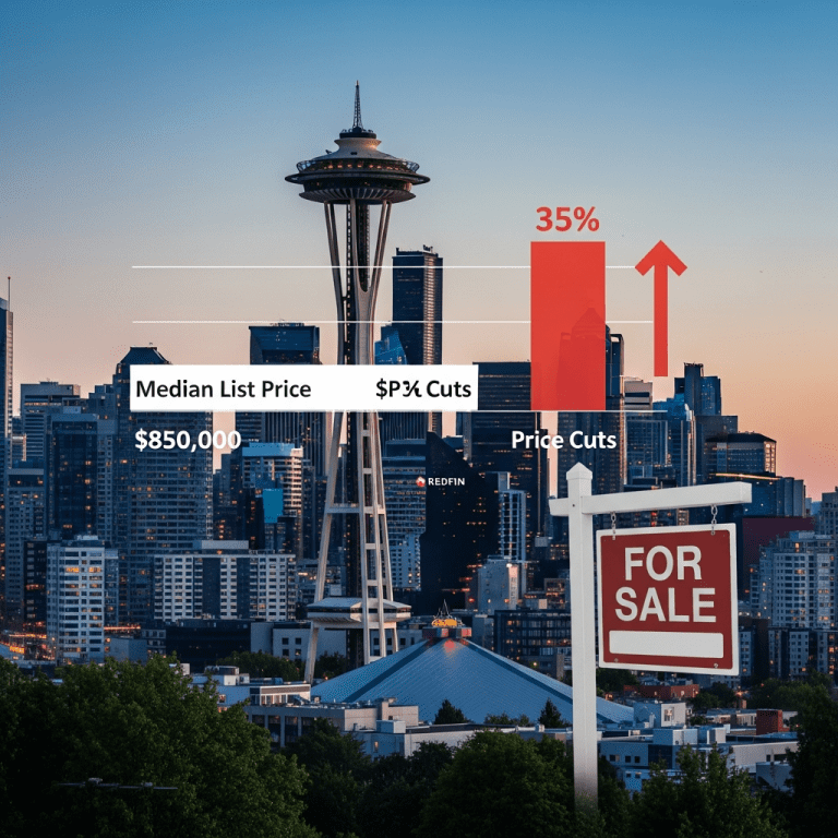 Seattle Median List Price Holds at $850K as Price Cuts Accelerate Seattle Median List Price Holds at $850K as Price Cuts Accelerate
