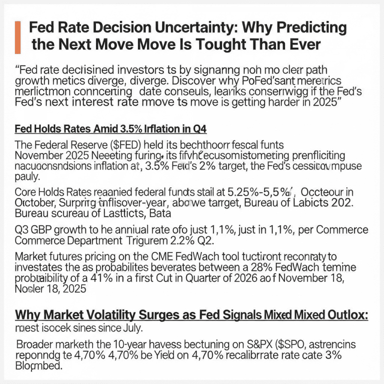 Fed Rate Decision Uncertainty: Why Predicting the Next Move Is Tougher Than Ever Fed Rate Decision Uncertainty: Why Predicting the Next Move Is Tougher Than Ever