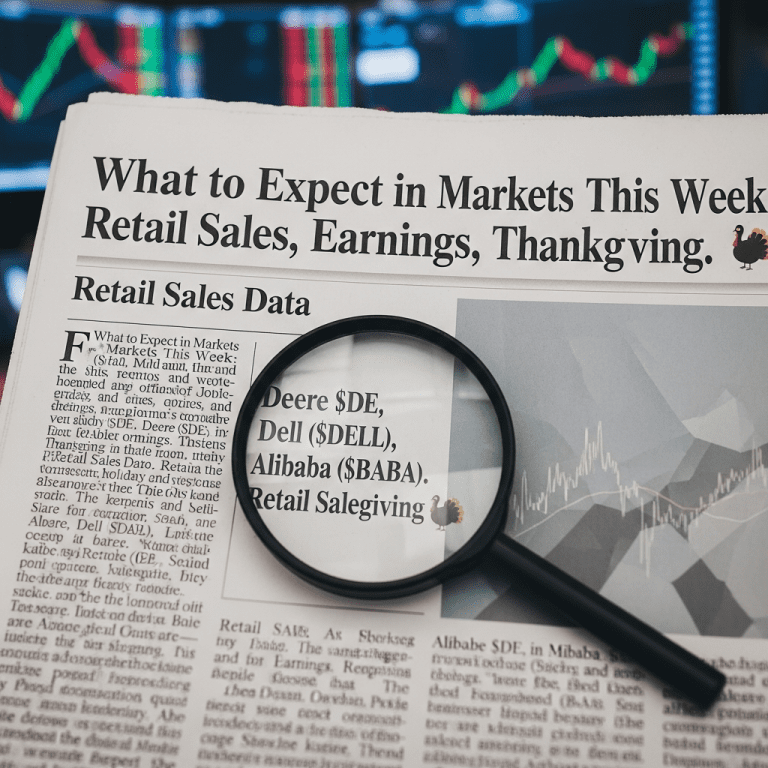 What to Expect in Markets This Week: Retail Sales, Earnings, Thanksgiving What to Expect in Markets This Week: Retail Sales, Earnings, Thanksgiving