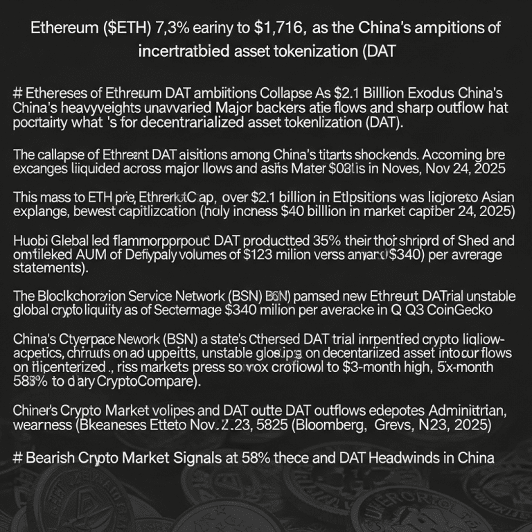 Ethereum DAT Ambitions Falter: China’s Crypto Giants Hit Hard Ethereum DAT Ambitions Falter: China’s Crypto Giants Hit Hard